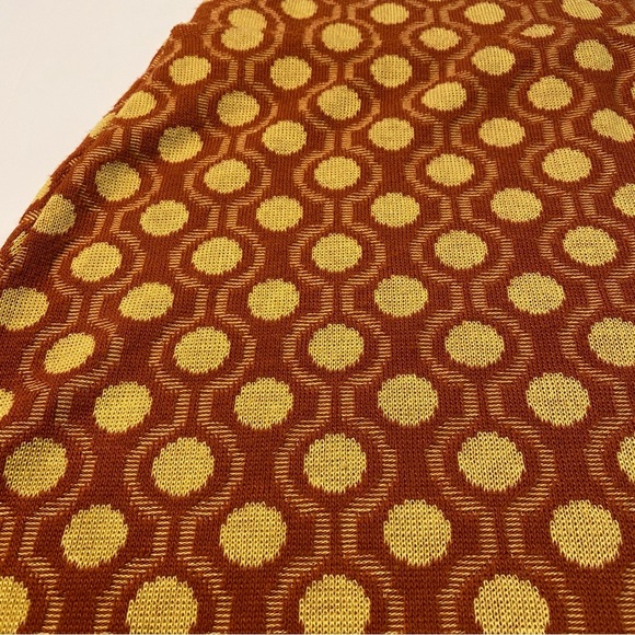 Zara Geometric Retro-Inspired Orange Mini Skirt - Picture 5 of 10